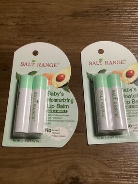 Salt Range Baby Moisturizing Lip Balm Bundle 0.18 oz each 2 packs (4 lip balm)